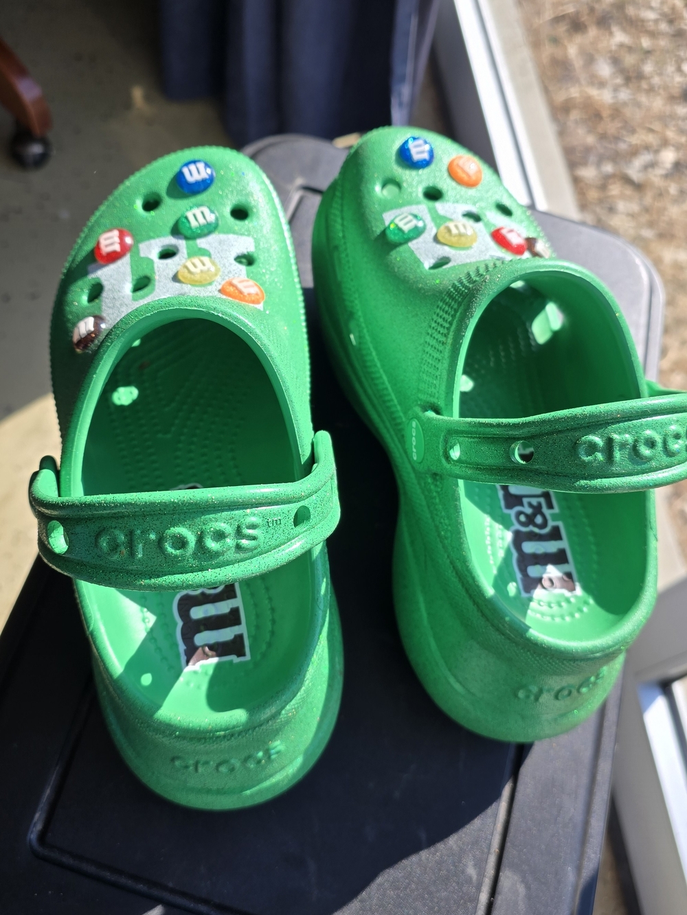 M&M Crocs Classic Clog with M&M Charms - Bright Green W5